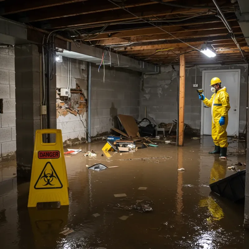 Flooded Basement Electrical Hazard in Wilder, VT Property